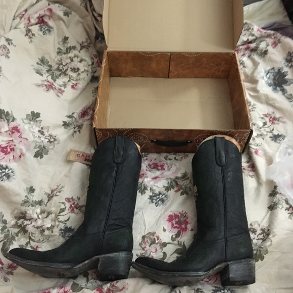 OHIO BOBCATS SZ 9 13" GAMEDAY LEATHER COWBOY BOOTS - Picture 2 of 6